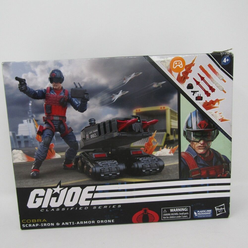 G.I. Joe Classified Series Cobra Scrap-Iron & Anti-Armor Drone Action Figure NEW